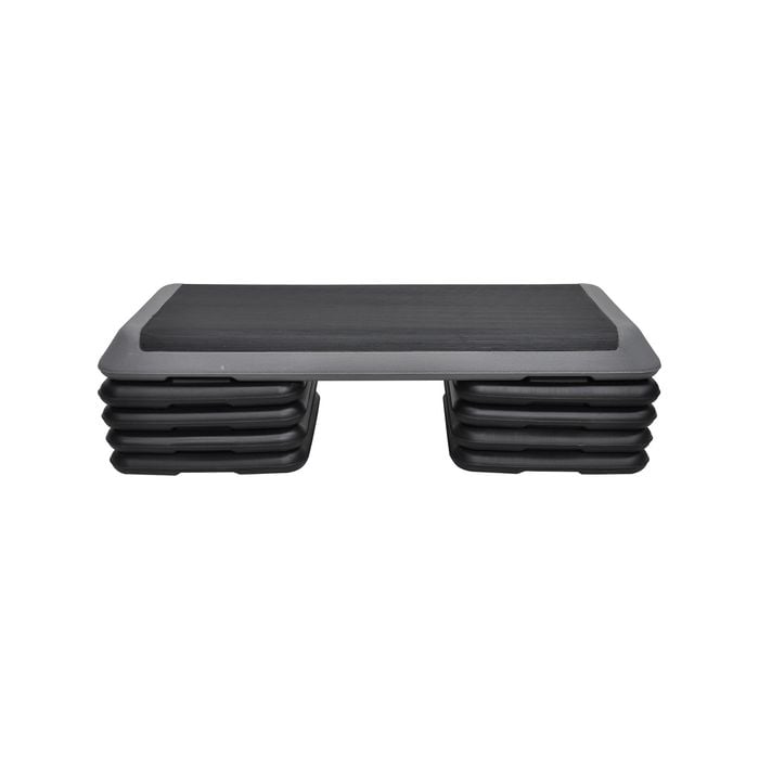 Aerobic Step - Black Grey 110cm*40cm Cardio Exercise Stepper - 8 Risers