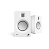 Kanto TUK 260W Powered Bookshelf Speakers with Headphone Out, USB Input, Dedicated Phono Pre-amp, Bluetooth - Pair, Matte White