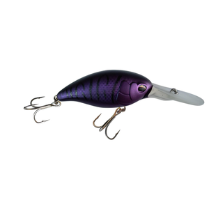 Profishent Chainsaw 80mm Crankbait Hard Body Fishing Lure Matt Black Purple