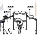 Aroma 5 Piece Premium Electronic Drum Kit Package TDX23II