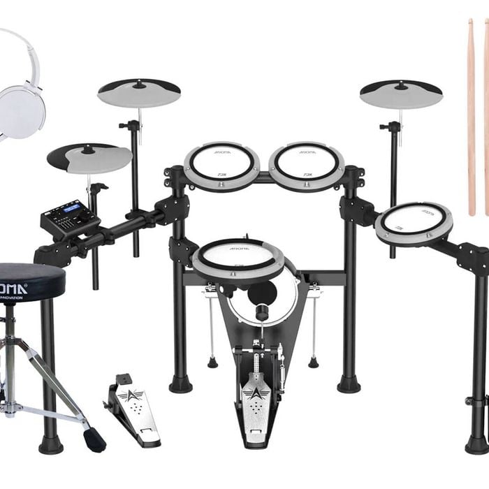 Aroma 5 Piece Premium Electronic Drum Kit Package TDX23II