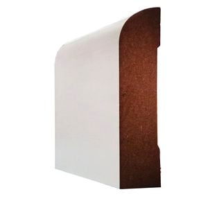 Hume 92 x 18mm 5.4m Moulding White MDF Primed Bullnose
