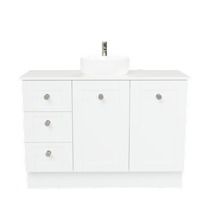 New England Joinery 1200mm Diadem Centre Basin SilkSurface Top Floorstanding Vanity