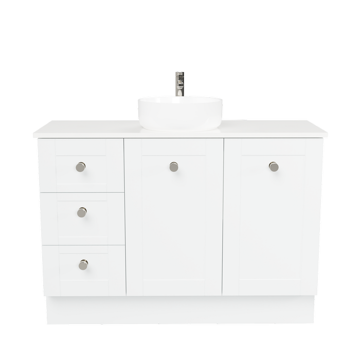New England Joinery 1200mm Diadem Centre Basin SilkSurface Top Floorstanding Vanity