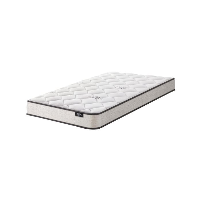 Bedra Single Mattress Bonnell Spring Bed Boucle Fabric 16cm