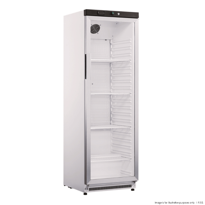 Fed-X Stainless Steel Upright Static Display Fridge 