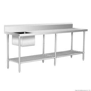 Modular Systems Single Left Sink Bench With Pot Undershelf Ssb6-2400l/a