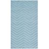 Handmade  Chevron Wool Rug-6428-LT. CYAN-80x150cm