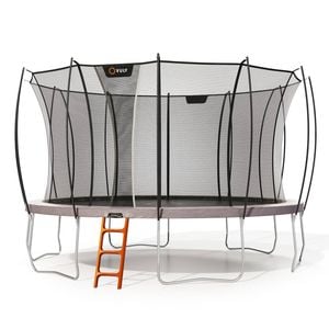 VULY Ultra 2 Extra Large 14ft Trampoline with Enclosure - Round Kids Trampolines Bundle With Ladder