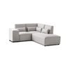 Foret 4 Seater Sofa Modular Corner Lounge Couch Fabric Right Chaise Beige L Shape