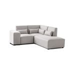 Foret 4 Seater Sofa Modular Corner Lounge Couch Fabric Right Chaise Beige L Shape