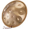 P&P Golden Handpan Drum, 22 in 12 Note D Minor Steel Drum with Mallets, Stand, Bag