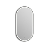 Attica 900 x 450mm Black Matte LED Pill Framed Mirror