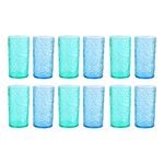 12PK Lemon & Lime Summer Breeze Deco Tumbler 500ml Blue/Green Assorted