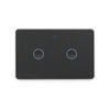 DETA Black Matte Grid Connect Smart Double Gang Touch Light Switch
