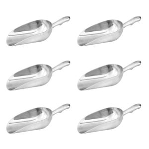 Trenton 6 X Scoop With Round Bottom 1000ml / 35oz - Aluminium Ice / Ingredients / Serving