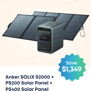 Anker SOLIX S2000 with PS400 and PS200 Bifacial Solar Panels
