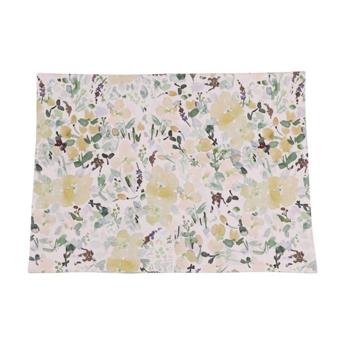 4pc Bas Phillips Printed Linen Looks Placemat Set Green Wonderland 33x45cm