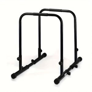 NNETM Adjustable Heavy Duty Dip Parallel Bars, Pull-Up Bars - Universal Use (Black)