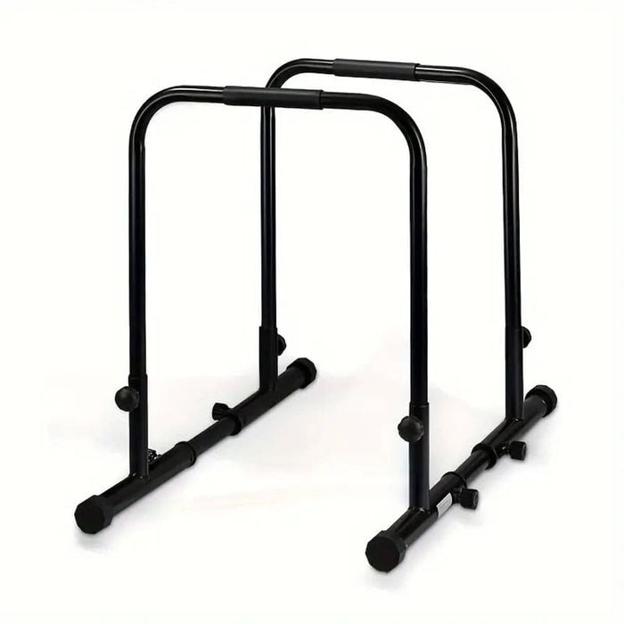 NNETM Adjustable Heavy Duty Dip Parallel Bars, Pull-Up Bars - Universal Use (Black)