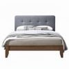 Dallas Double Bed Frame With Usb Port Headboard Dark Grey
