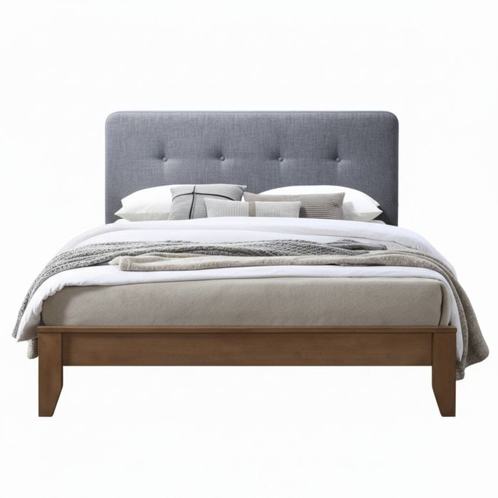 Dallas Double Bed Frame With Usb Port Headboard Dark Grey