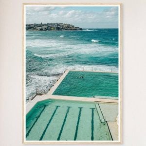 Galrie Stunning Bondi Beach Fine Art Photography Collection for Beach Lovers, Wood Frame, A1 60 x 84cm (23 x 33inch)