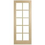 Corinthian 2340 x 820 x 40mm Entrance Door Blonde Oak Clear Glass AWO40G