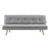 Sarantino 3 Seater Linen Couch Sofa Bed Lounge Futon - Light Grey