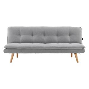Sarantino 3 Seater Linen Couch Sofa Bed Lounge Futon - Light Grey