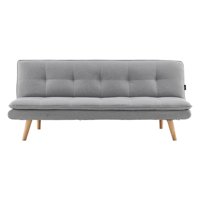 Sarantino 3 Seater Linen Couch Sofa Bed Lounge Futon - Light Grey