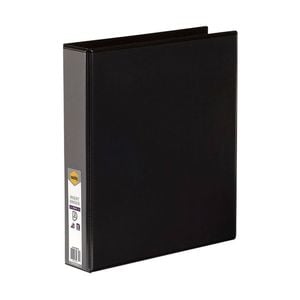 Marbig Clearview A4 2D-Ring Insert Binder 38mm (Black)
