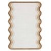 Loopsie-290cm X 190cm-matera Tonal Brown And Cream Scalloped Washable Rug
