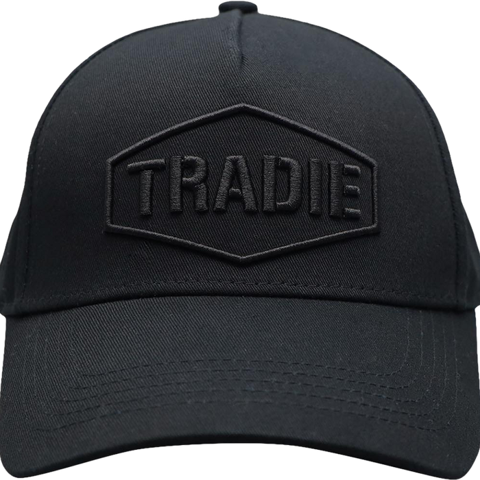Tradie Black Adjustable Cap