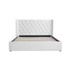 Hotshoppa Milano Royale White Leather Bed Frame Super King