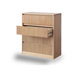 Kuka Solid Ash Wood 4 Drawer Tallboy
