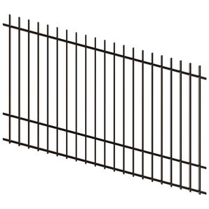 ProtectorAl 1201 - 2400 x 1500mm Black Satin Raked Up to 15º Radiator Pool Fence Panel - Black
