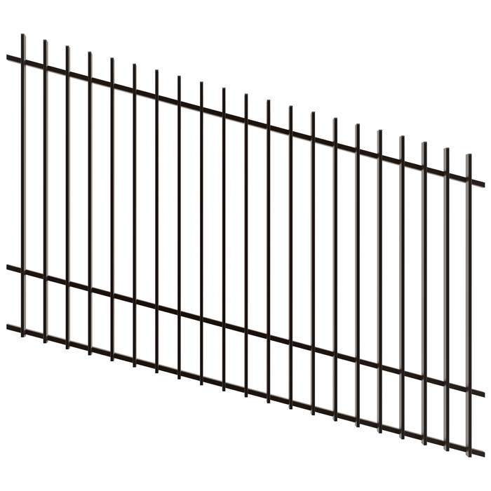 ProtectorAl 1201 - 2400 x 1500mm Black Satin Raked Up to 15º Radiator Pool Fence Panel - Black