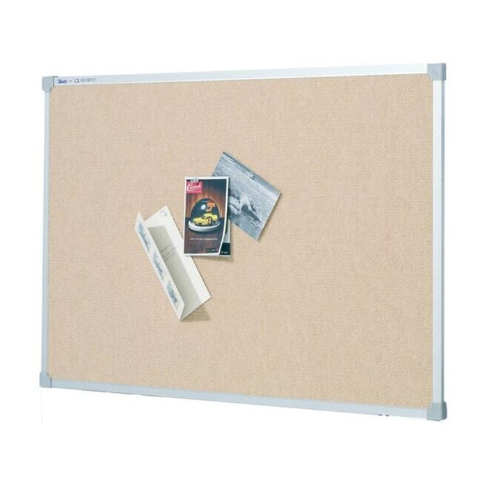 Quartet Bulletin Board Fabric Aluminium 1200x1800mm Bondi Blue