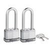 Master Lock 50mm Magnum With 64mm Extra Long Shackle Padlock - 2 Pack