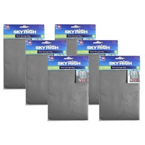 6PK Sky High Travel Lightweight Shoe Storage Luggage Bag - Medium