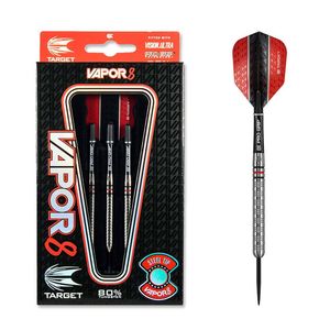 14pc Target Vapor8 22g Swiss Point 80% Tungsten Darts Black/Red