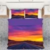 3D Sunset Highway 334 Bed Pillowcases Quilt King Single Size