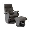 Manhattan Feeding Glider Chair & Ottoman - Charcoal Fabric