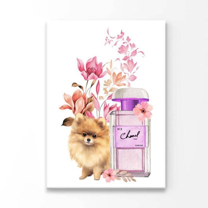 Perfume with Dog Print 100% Australian Made 100 x 150cm (Acrylic)