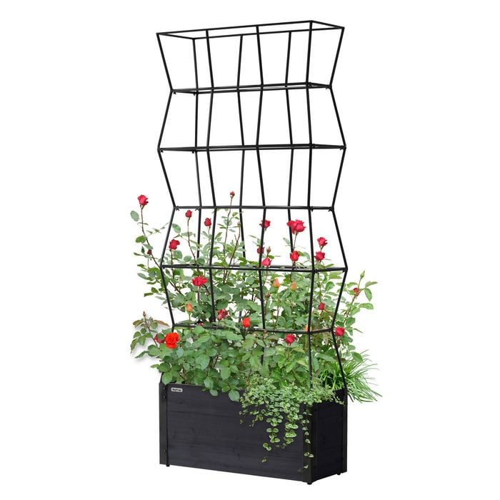 Vegtrug 91.5 x 35 x 223.5cm Charcoal Partition Planter