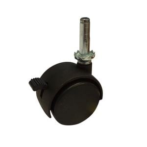 Move It 50mm Hooded Socket Furniture Castor With Brake - 2 Pack