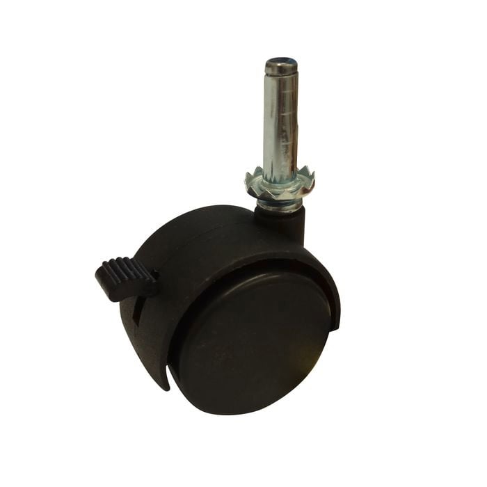 Move It 50mm Hooded Socket Furniture Castor With Brake - 2 Pack