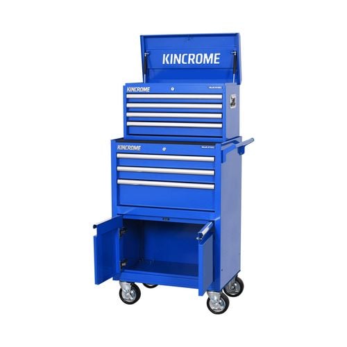 Kincrome Bluesteel 670mm 26 2 Piece 7 Drawer Chest And Trolley Combo