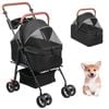 Advwin 3in1 Pet Stroller Dog Cat Carrier Travel Large Pushchair Fold Adjustable 4 Wheel